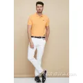 Mens Basic классическая вышивка с коротким рукавом Pique Polo